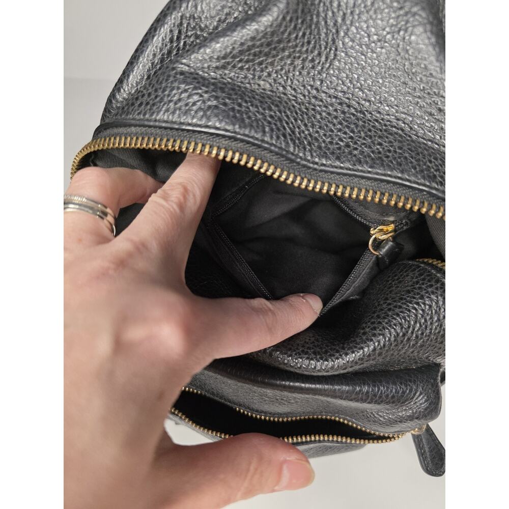 Coach Mini Small Charlie Backpack Pebbled Leather Black F28995 - Picture 12 of 15